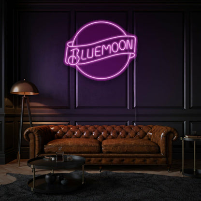Customize Bluemoon Led Neon Sign Mysterious And Rare Beauty - Shineneon