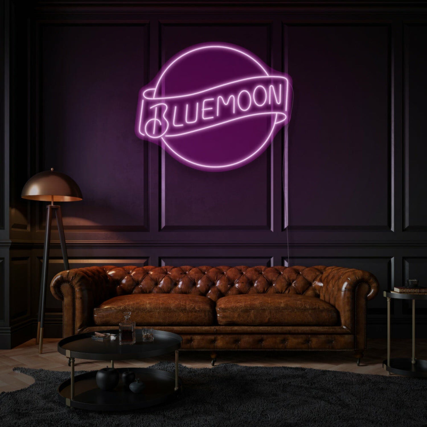 Customize Bluemoon Led Neon Sign Mysterious And Rare Beauty - Shineneon