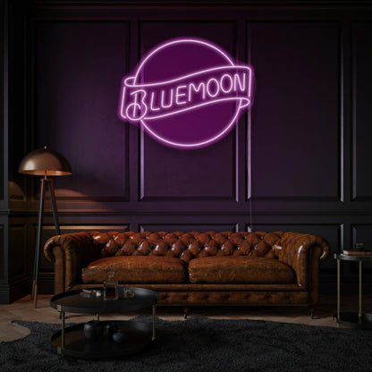 Customize Bluemoon Led Neon Sign Mysterious And Rare Beauty - Shineneon