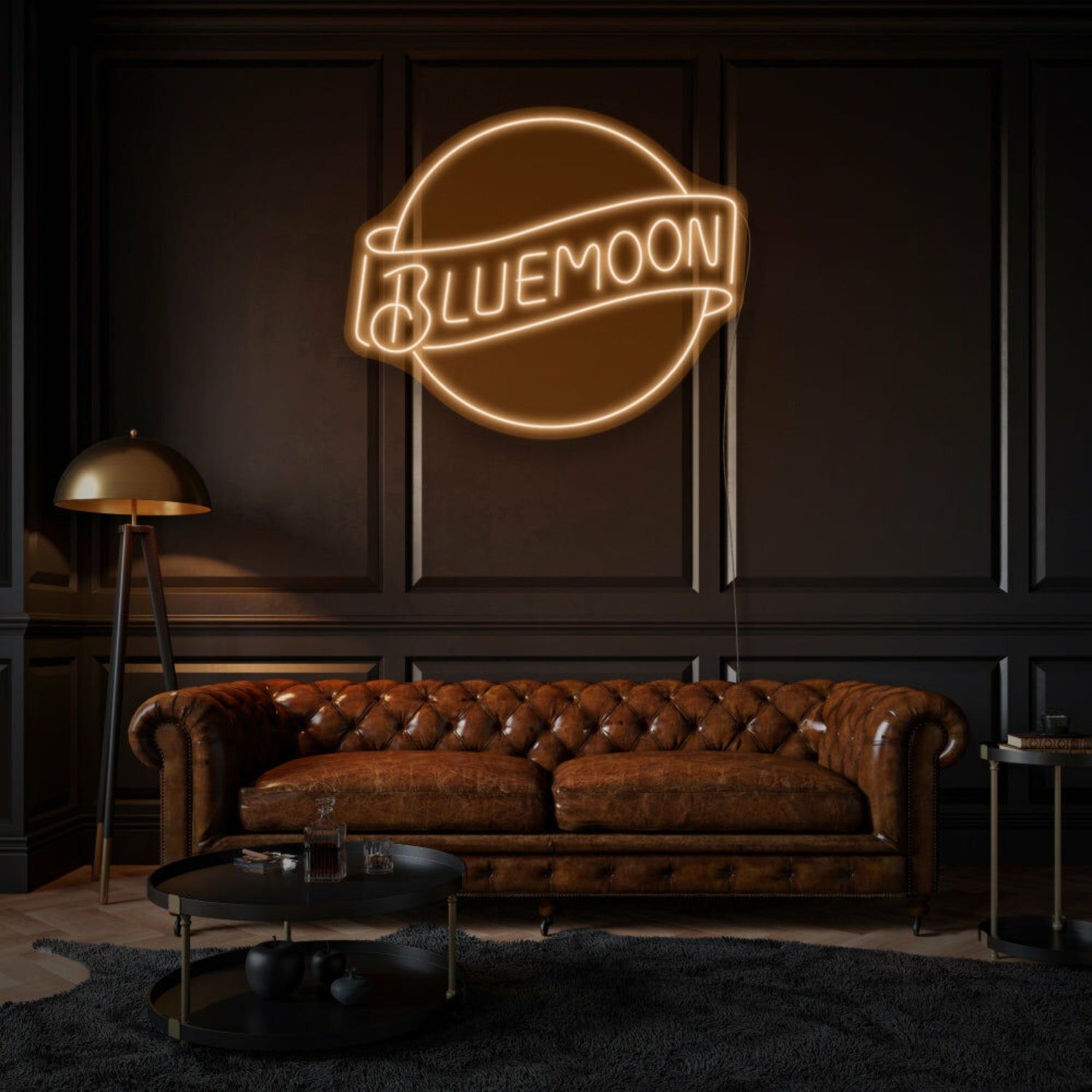 Customize Bluemoon Led Neon Sign Mysterious And Rare Beauty - Shineneon