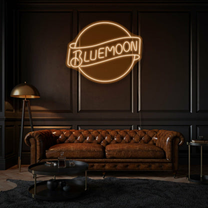 Customize Bluemoon Led Neon Sign Mysterious And Rare Beauty - Shineneon