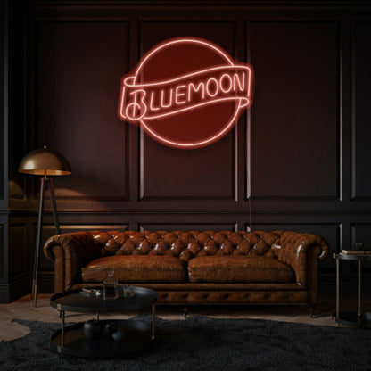 Customize Bluemoon Led Neon Sign Mysterious And Rare Beauty - Shineneon