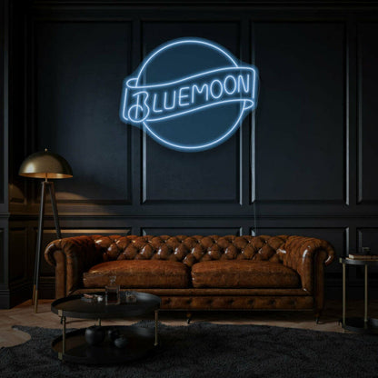 Customize Bluemoon Led Neon Sign Mysterious And Rare Beauty - Shineneon
