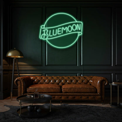 Customize Bluemoon Led Neon Sign Mysterious And Rare Beauty - Shineneon