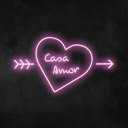 Customize Casa Amor Heart Neon Sign | Shineneon