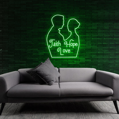 Customize Faith Hope Love Wedding Decor Neon Sign | Shineneon