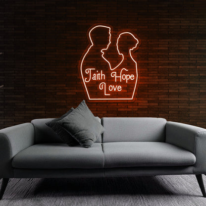 Customize Faith Hope Love Wedding Decor Neon Sign | Shineneon