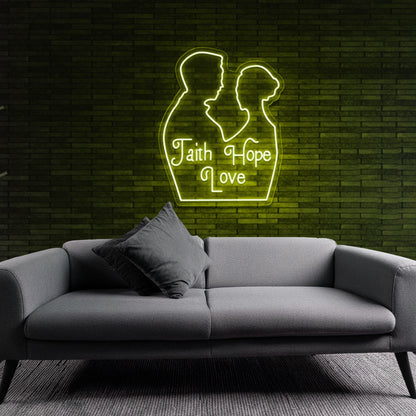 Customize Faith Hope Love Wedding Decor Neon Sign | Shineneon