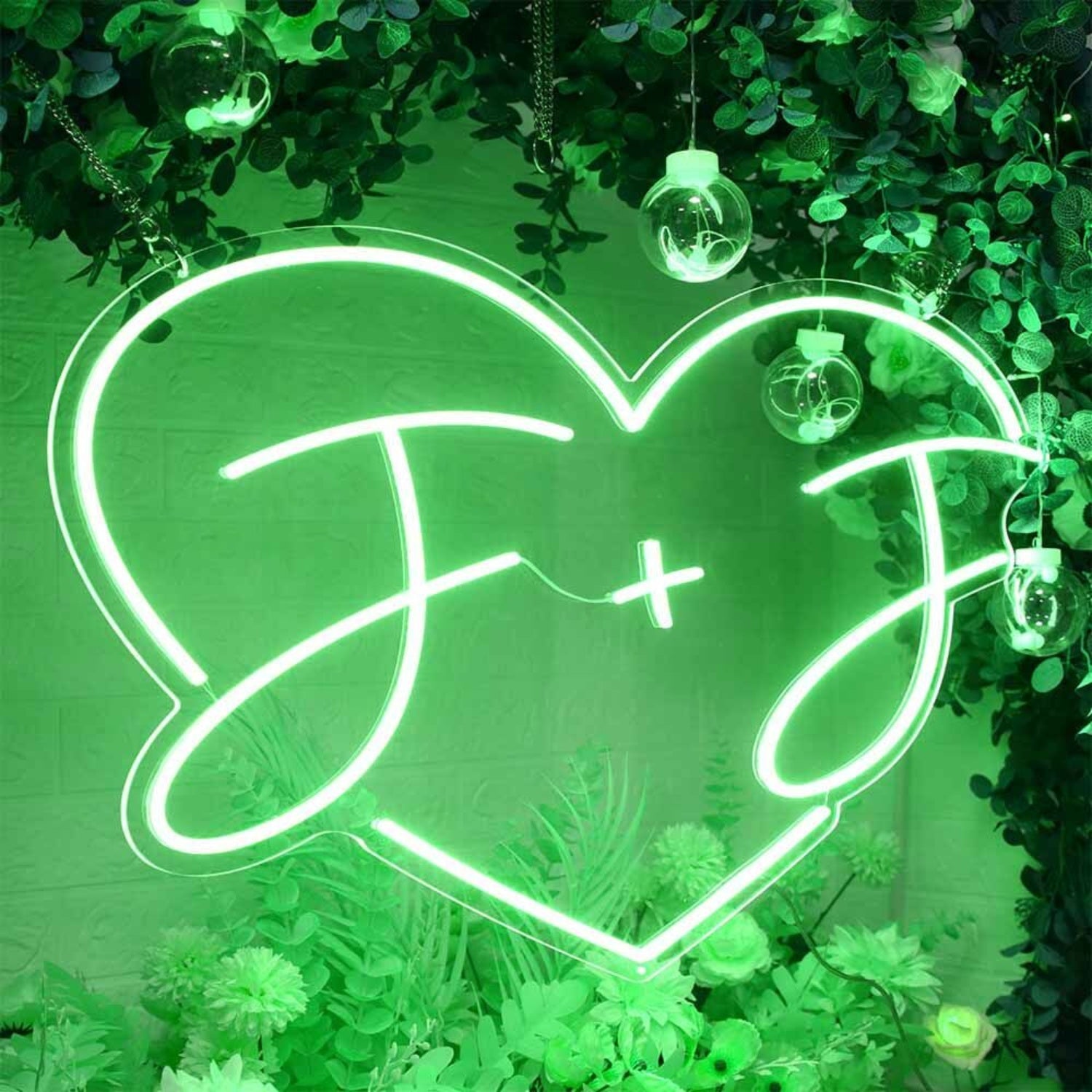 Customize Initials In The Heart Led Neon Sign | Shineneon