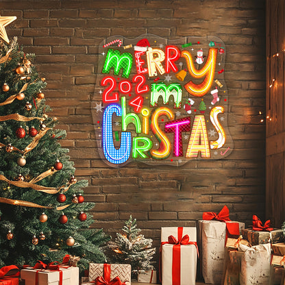 Customize Merry Christmas Acrylic Led Neon Sign | Shineneon