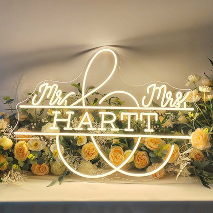 Customize Mr Mrs Personalized Neon Name Sign | Shineneon