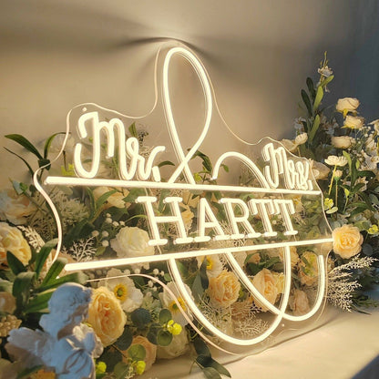 Customize Mr Mrs Personalized Neon Name Sign | Shineneon