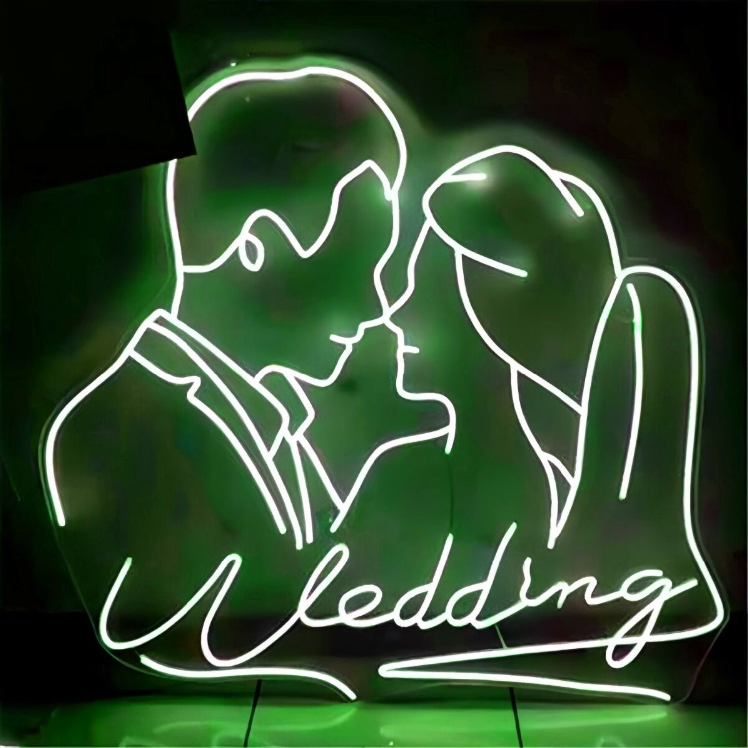 Customize Wedding Romantic Kissing Couple Portrait Neon Sign | Shineneon
