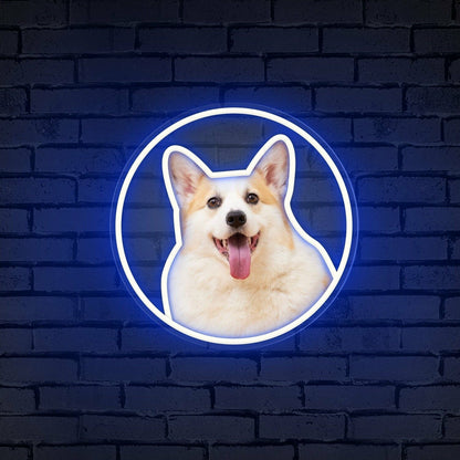 Customize Your Neon Circle Portrait Personalized Uv Led Neon Sign | Shineneon