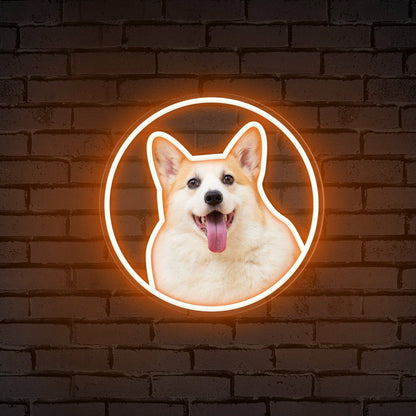 Customize Your Neon Circle Portrait Personalized Uv Led Neon Sign | Shineneon