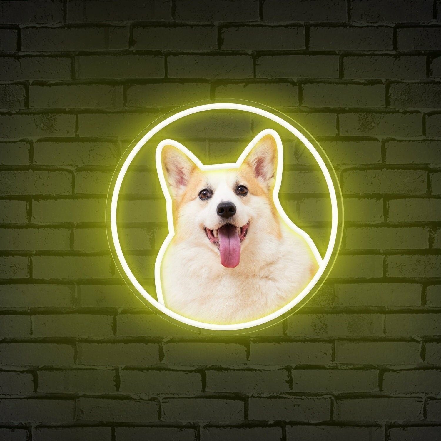 Customize Your Neon Circle Portrait Personalized Uv Led Neon Sign | Shineneon