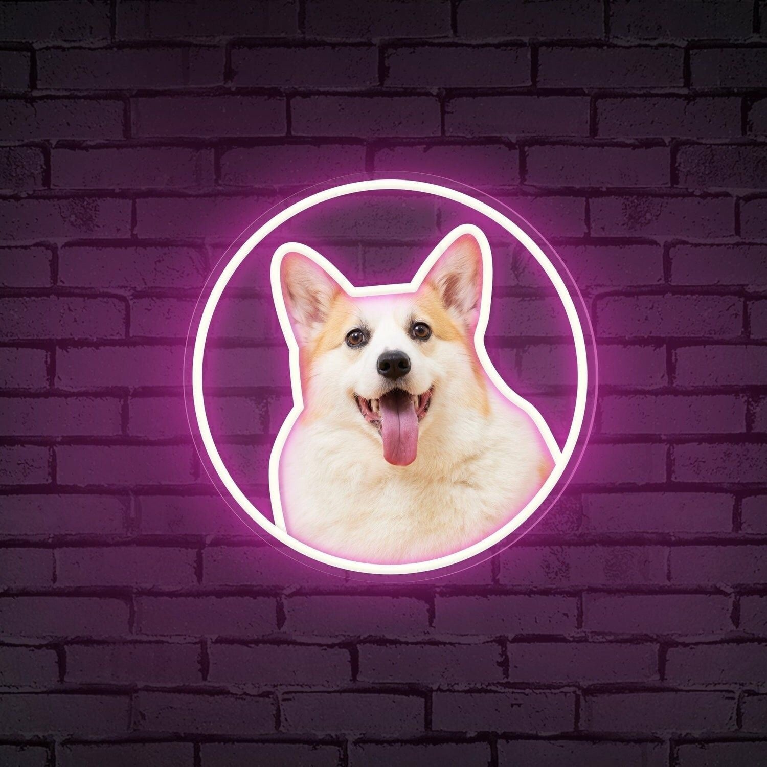 Customize Your Neon Circle Portrait Personalized Uv Led Neon Sign | Shineneon