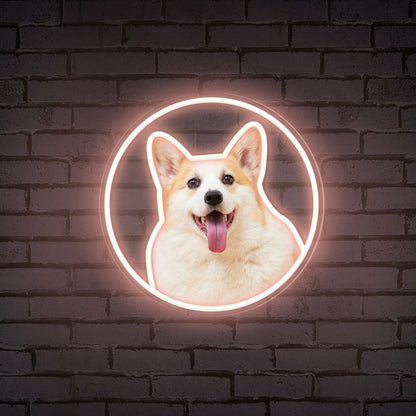 Customize Your Neon Circle Portrait Personalized Uv Led Neon Sign | Shineneon