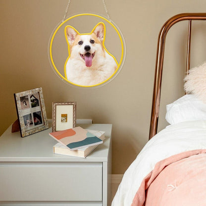 Customize Your Neon Circle Portrait Personalized Uv Led Neon Sign - Shineneon