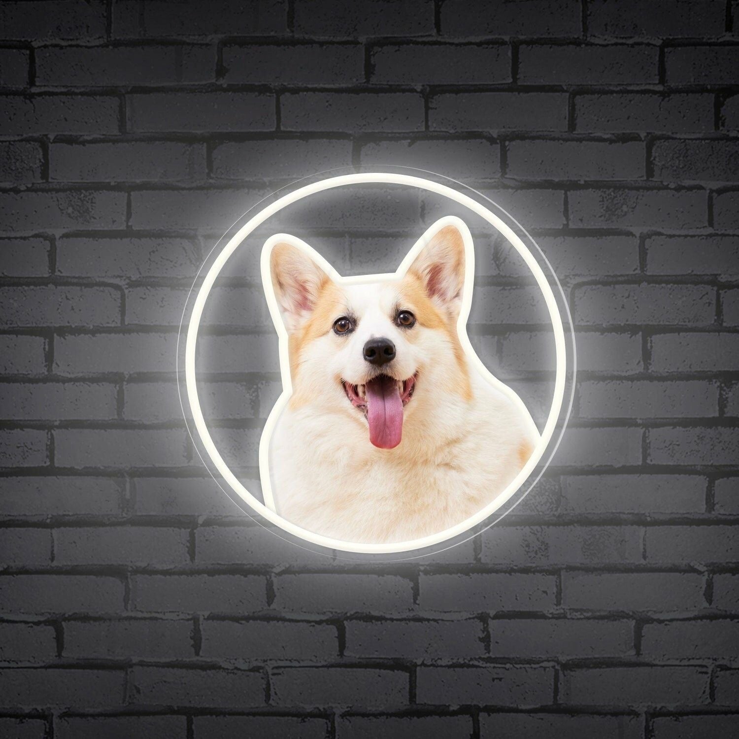 Customize Your Neon Circle Portrait Personalized Uv Led Neon Sign | Shineneon