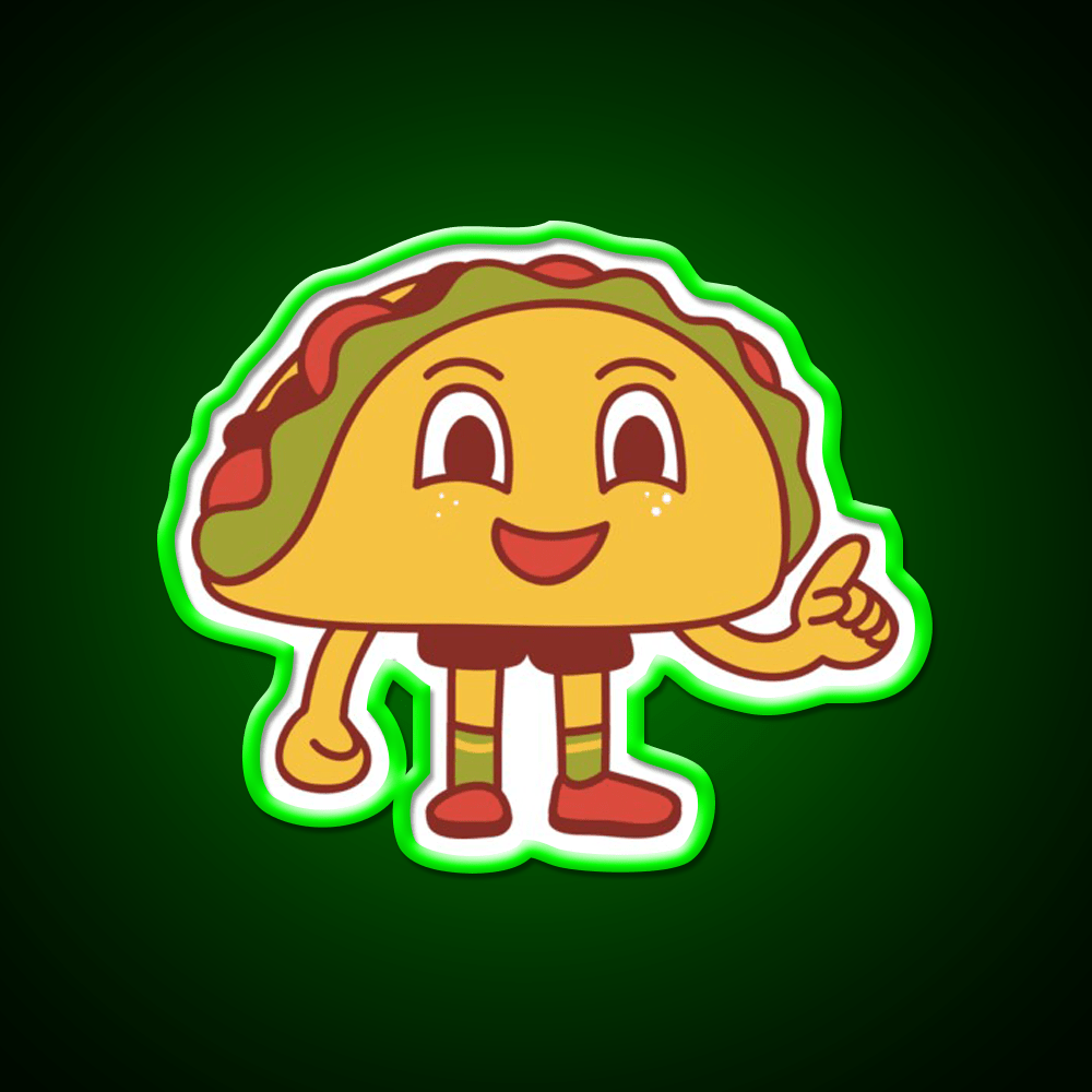 Cut Burger Sandwich Taco Led Neon Sign Mexican Food Sign Rgb Color - Shineneon