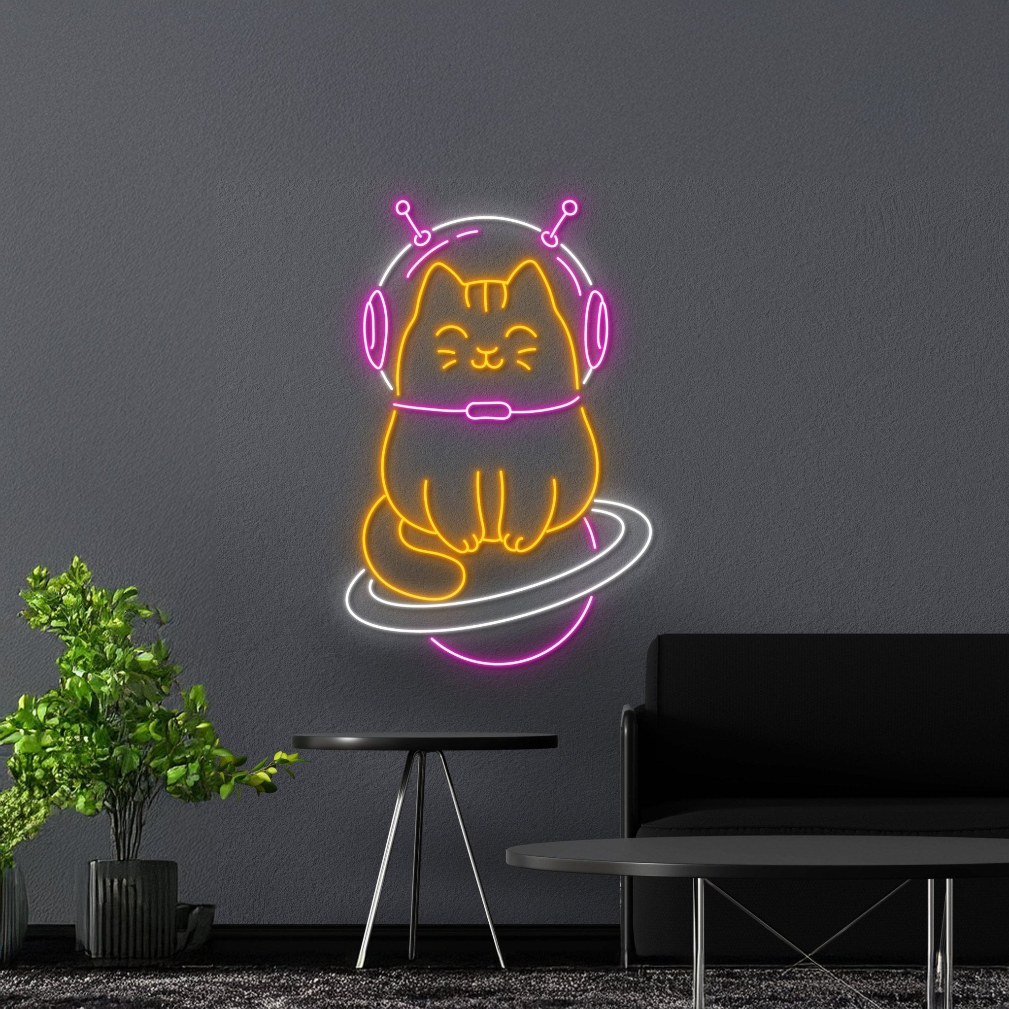 Cute Astronaut Cat Neon Sign - Shineneon
