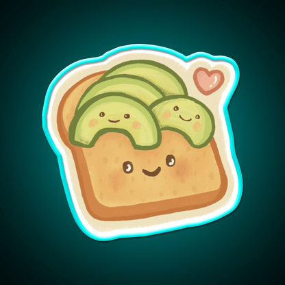 Cute Avocado Toast Snack Food Led Neon Sign Rgb Color - Shineneon