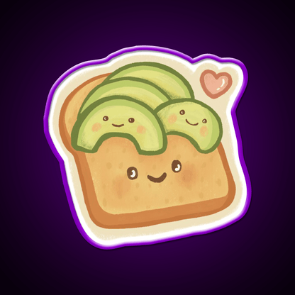 Cute Avocado Toast Snack Food Led Neon Sign Rgb Color - Shineneon