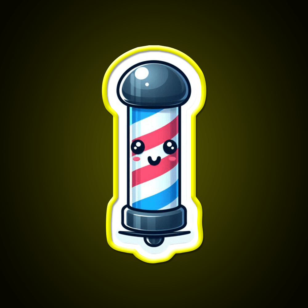 Cute Barbers Pole Barber Shop Haircut Led Neon Sign - Shineneon