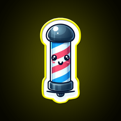 Cute Barbers Pole Barber Shop Haircut Led Neon Sign - Shineneon
