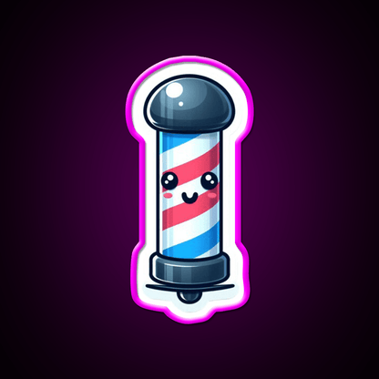 Cute Barbers Pole Barber Shop Haircut Led Neon Sign - Shineneon