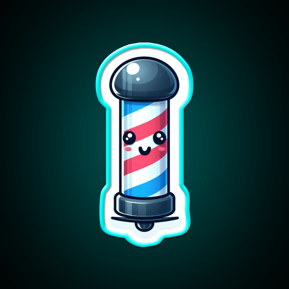 Cute Barbers Pole Barber Shop Haircut Led Neon Sign - Shineneon
