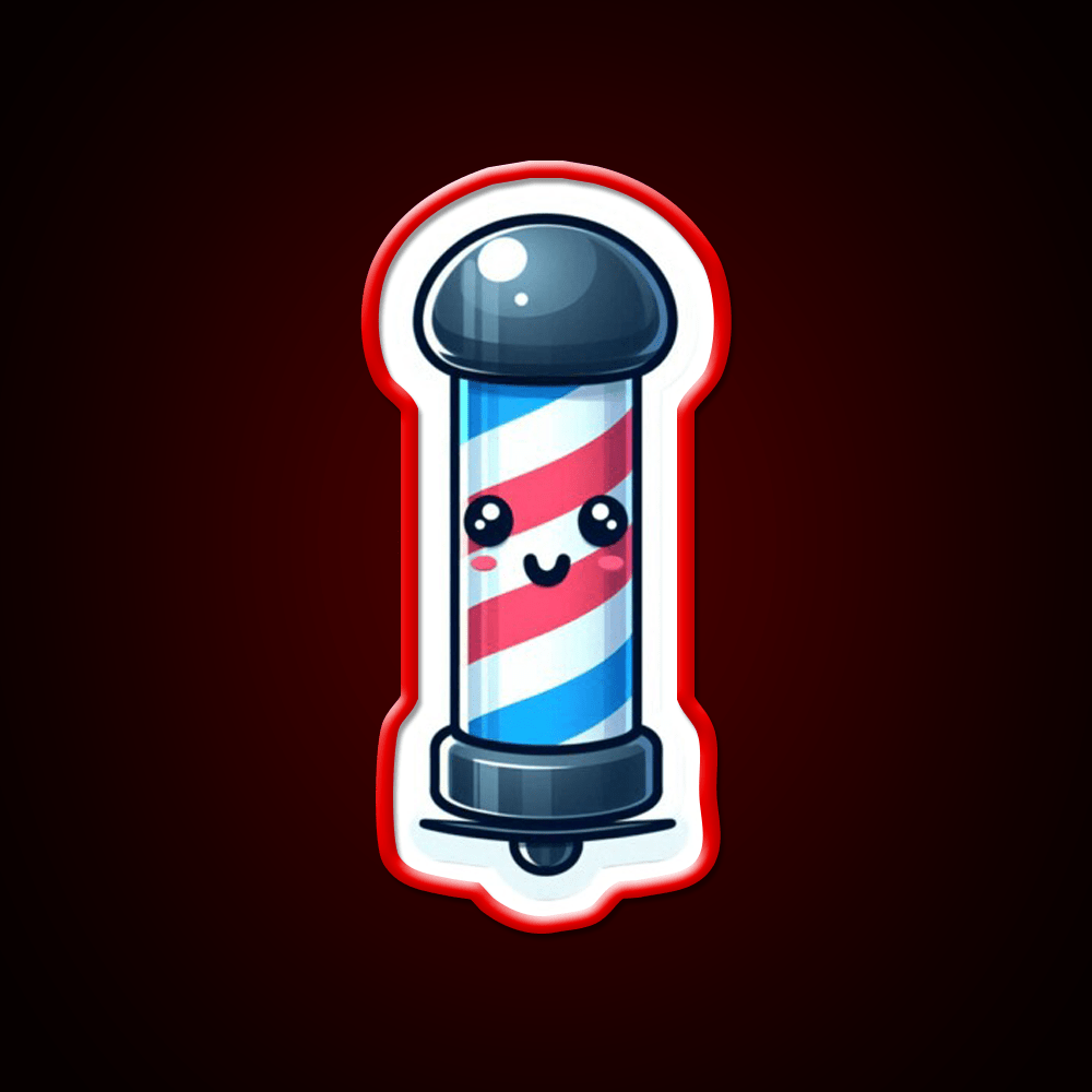 Cute Barbers Pole Barber Shop Haircut Led Neon Sign - Shineneon