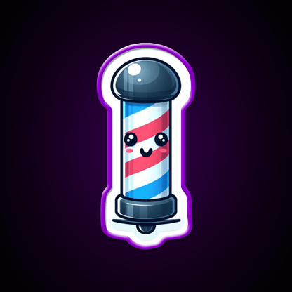 Cute Barbers Pole Barber Shop Haircut Led Neon Sign - Shineneon