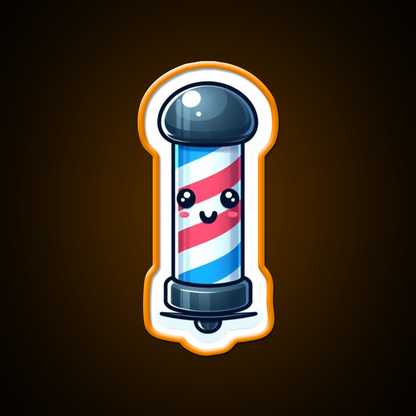 Cute Barbers Pole Barber Shop Haircut Led Neon Sign