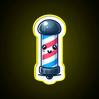 Cute Barbers Pole Barber Shop Haircut Led Neon Sign