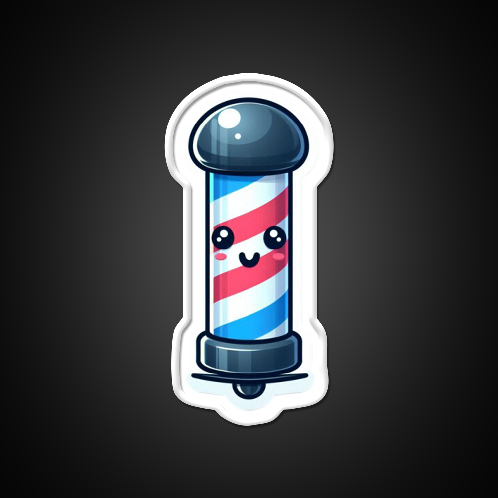 Cute Barbers Pole Barber Shop Haircut Led Neon Sign