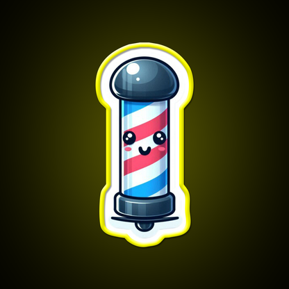 Cute Barbers Pole Barber Shop Haircut Led Neon Sign