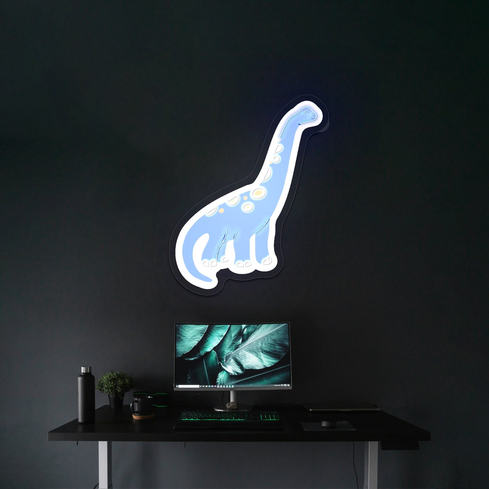 Cute Blue Long Neck Dinosaur Neon Signs - Shineneon