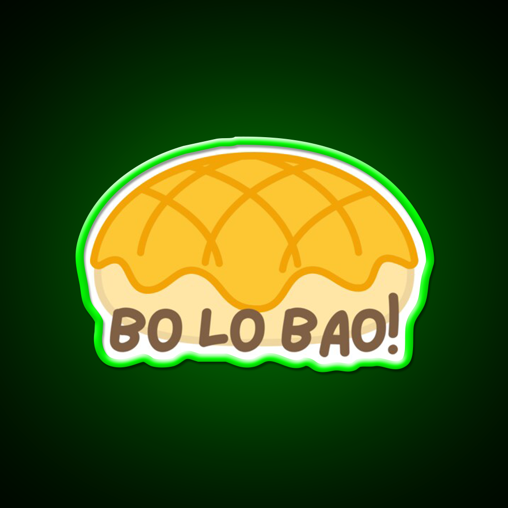 Cute Bo Lo Bao Pineapple Bun Led Neon Sign Chinese Food Rgb Color