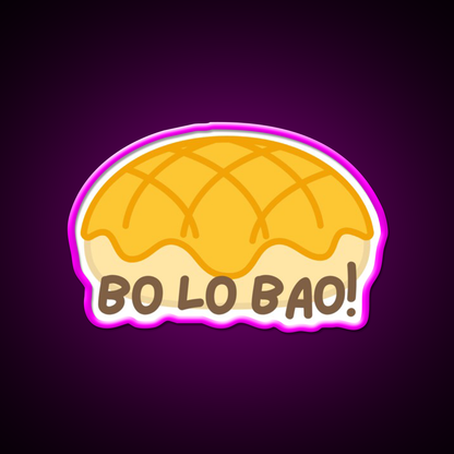 Cute Bo Lo Bao Pineapple Bun Led Neon Sign Chinese Food Rgb Color