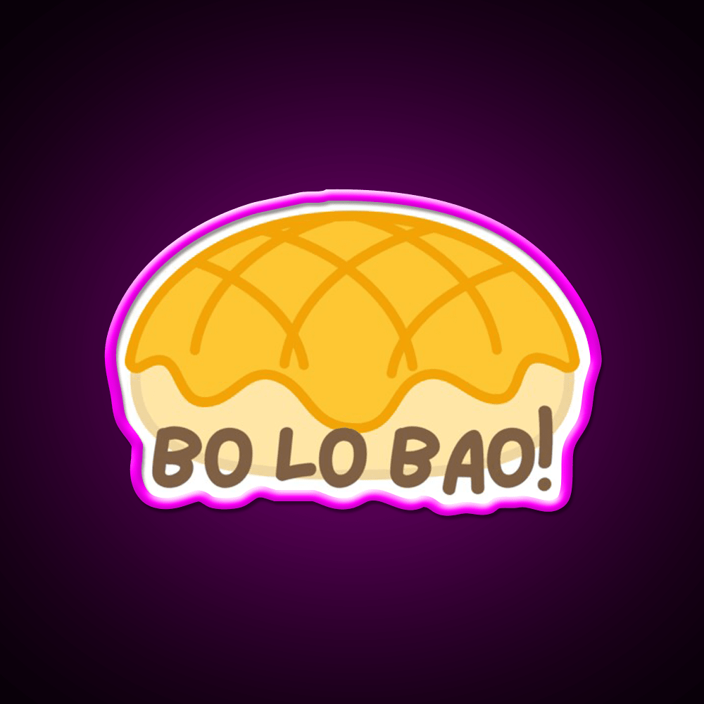 Cute Bo Lo Bao Pineapple Bun Led Neon Sign Chinese Food Rgb Color - Shineneon