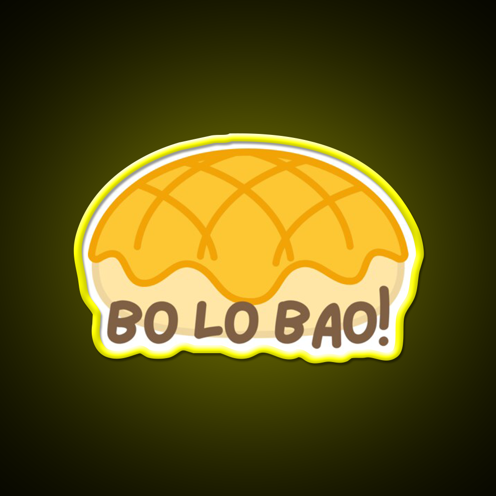 Cute Bo Lo Bao Pineapple Bun Led Neon Sign Chinese Food Rgb Color