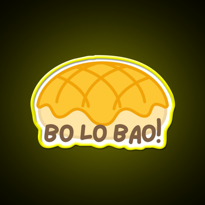 Cute Bo Lo Bao Pineapple Bun Led Neon Sign Chinese Food Rgb Color