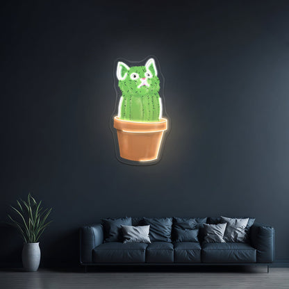 Cute Cacti Cat Neon Signs - Shineneon