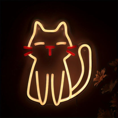 Cute Cartoon Cat Led Wall Led Neon Sign For Kids Rooms | Shineneon