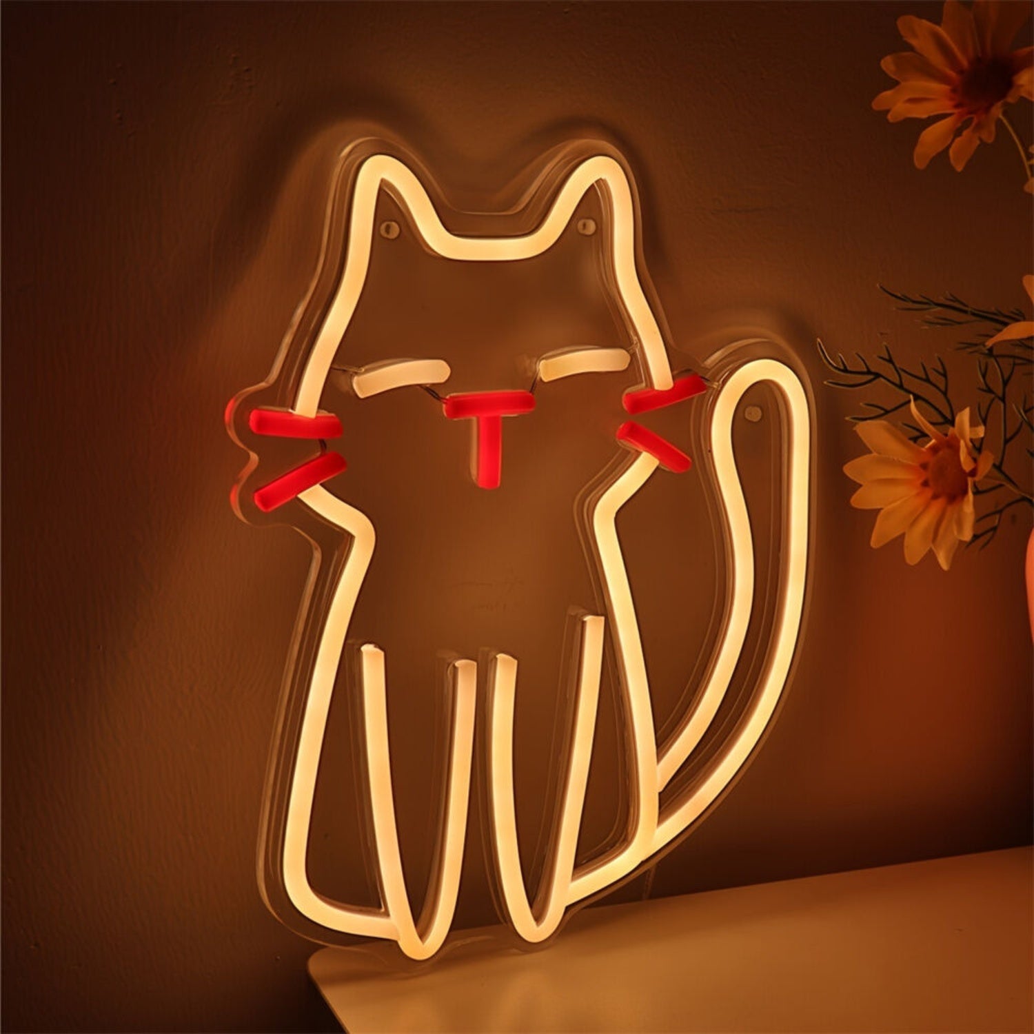 Cute Cartoon Cat Led Wall Led Neon Sign For Kids Rooms - Shineneon