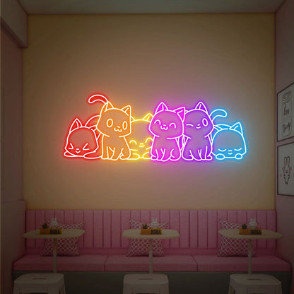 Cute Cat Decor Gift Led Neon Lights Cat Wall Neon Decor - Shineneon