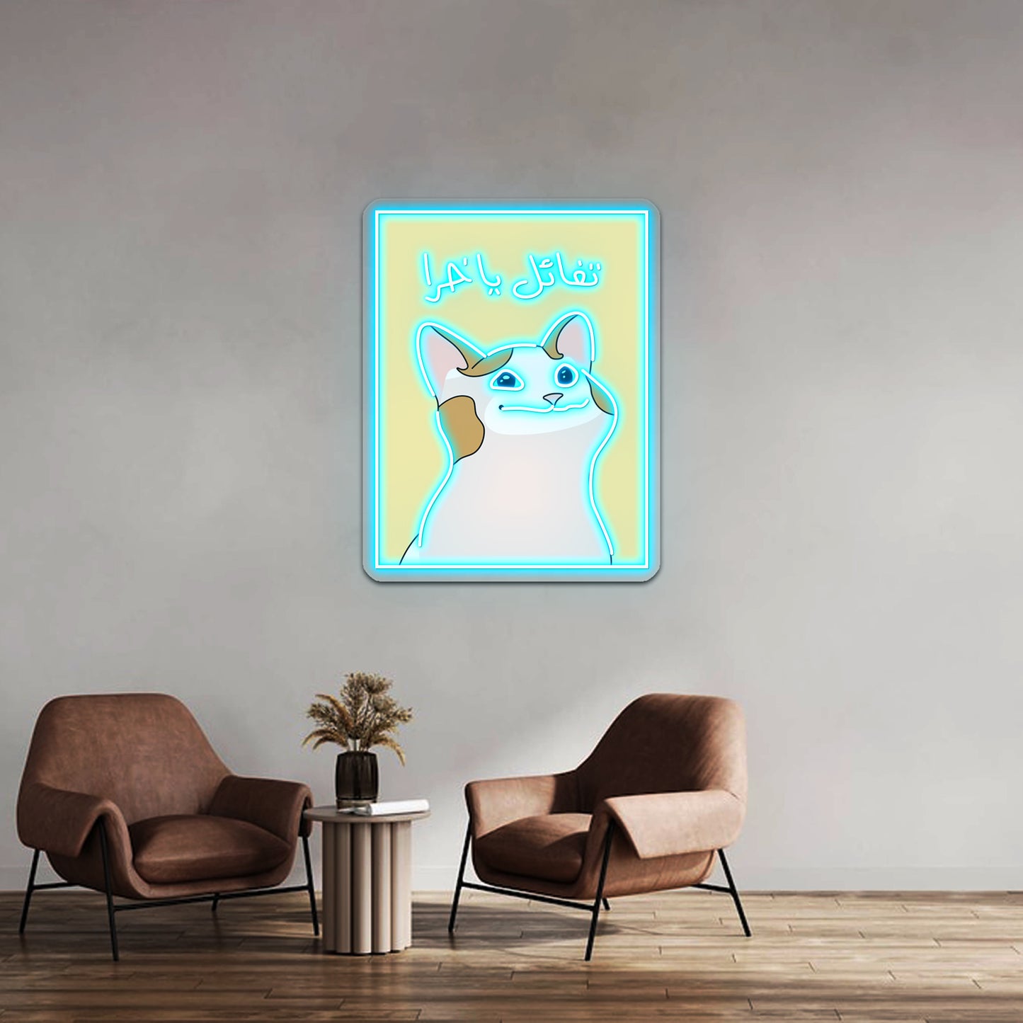 Cute Cat For Kids Room Wall Decor Artwork Business Led Sign