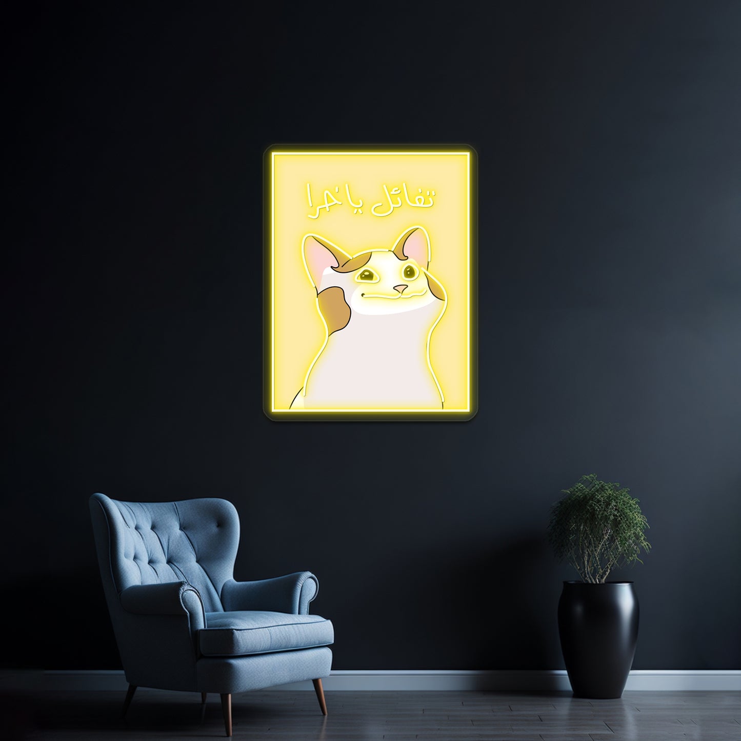 Cute Cat For Kids Room Wall Decor Artwork Business Led Sign